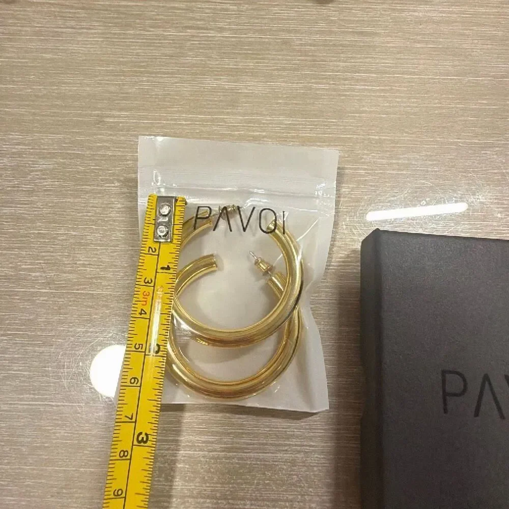 Gold Hoops Earrings
